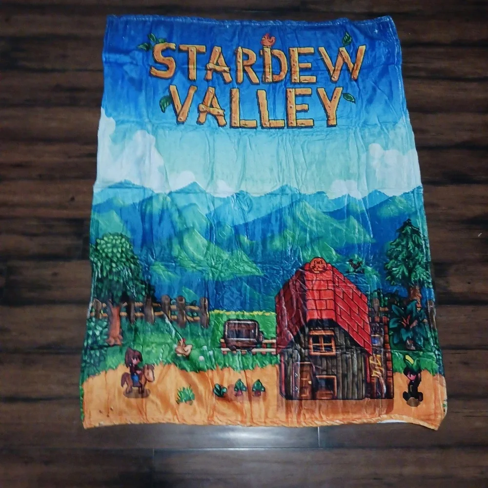 Stardew Valley Fleece Throw Blanket 50x40 Video Game Farmhouse Decor